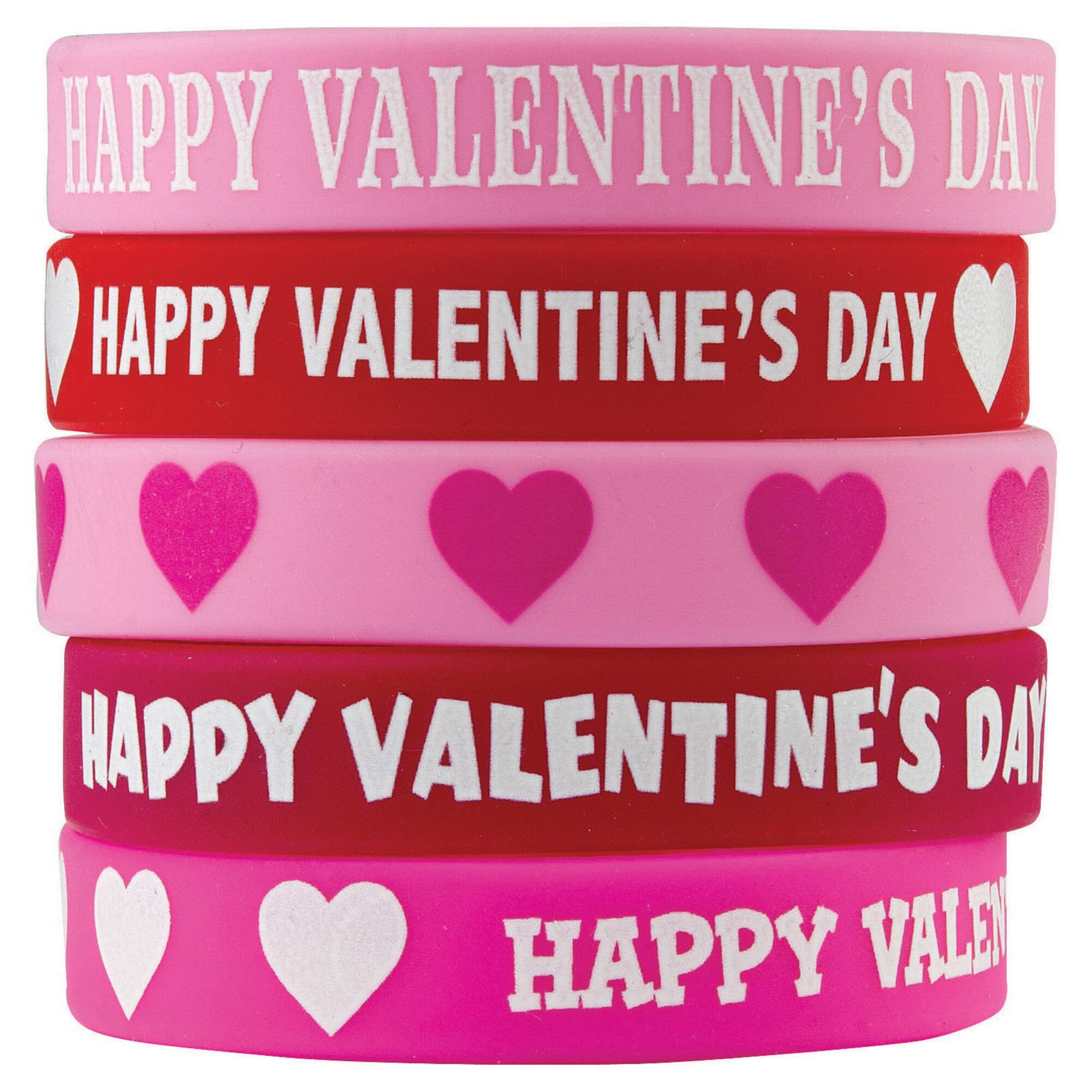 Teacher Created Resources Happy Valentine's Day Wristbands, 6 Packs of 10